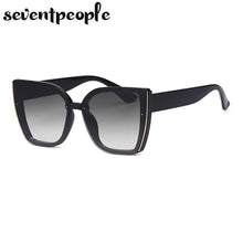 Load image into Gallery viewer, Oversized Cat Eye Sunglasses Women 2023  Brand Large Frame Square Sun Glasses For Men Retro Trendy Cateye Eyewear