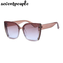 Load image into Gallery viewer, Oversized Cat Eye Sunglasses Women 2023  Brand Large Frame Square Sun Glasses For Men Retro Trendy Cateye Eyewear