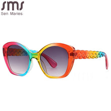 Carica l'immagine nel visualizzatore di Gallery, Oversized Cat Eye Sunglasses Women Punk Colorful Mens Sun Glasses UV400 Shades Gradient Lens Trending Eyewear