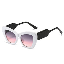 Carica l'immagine nel visualizzatore di Gallery, Oversize Cat Eyes Verde Rosa Occhiali da sole Donna 2023 Designer di marca Occhiali da sole per donna Lunettes De Marque Femme 