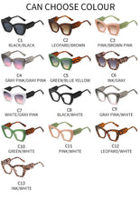 Carica l'immagine nel visualizzatore di Gallery, Oversize Cat Eyes Verde Rosa Occhiali da sole Donna 2023 Designer di marca Occhiali da sole per donna Lunettes De Marque Femme 