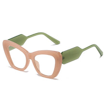 Carica l'immagine nel visualizzatore di Gallery, Oversize Cat Eyes Verde Rosa Occhiali da sole Donna 2023 Designer di marca Occhiali da sole per donna Lunettes De Marque Femme 