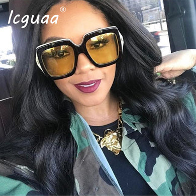 Oversized Clamshell Sunglasses Square 2023 Oversized Sunglasses UV400  Brand Eyewear feminino Oculos De Sol