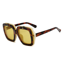 Load image into Gallery viewer, Oversized Clamshell Sunglasses Square 2023 Oversized Sunglasses UV400  Brand Eyewear feminino Oculos De Sol