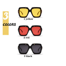 Load image into Gallery viewer, Oversized Clamshell Sunglasses Square 2023 Oversized Sunglasses UV400  Brand Eyewear feminino Oculos De Sol