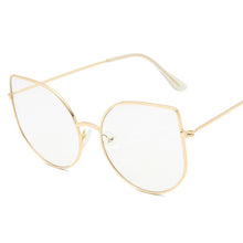 Load image into Gallery viewer, Oversized Clear Glasses Women Big Cat Eye Spectacle Frame Retro Female Metal Frame Fake Glasses Transparent Eyewear Oculos