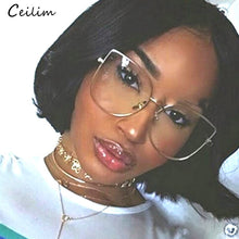 Load image into Gallery viewer, Oversized Clear Glasses Women Big Cat Eye Spectacle Frame Retro Female Metal Frame Fake Glasses Transparent Eyewear Oculos