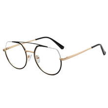 Load image into Gallery viewer, Oversized Computer Eyeglasses Half Frame Metal Anti Blue Light Vintage Optical Glasses Frames Men Women Eyewear