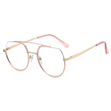 Load image into Gallery viewer, Oversized Computer Eyeglasses Half Frame Metal Anti Blue Light Vintage Optical Glasses Frames Men Women Eyewear