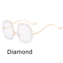 Load image into Gallery viewer, Oversized Cooling Sunglasses  Designer Diamond Shiny Crystal Sun Glasses Men Shades Eyewear Sunglasses For Women 2023