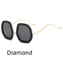 Load image into Gallery viewer, Oversized Cooling Sunglasses  Designer Diamond Shiny Crystal Sun Glasses Men Shades Eyewear Sunglasses For Women 2023