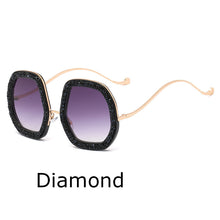Load image into Gallery viewer, Oversized Cooling Sunglasses  Designer Diamond Shiny Crystal Sun Glasses Men Shades Eyewear Sunglasses For Women 2023