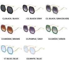 Load image into Gallery viewer, Oversized Cooling Sunglasses  Designer Diamond Shiny Crystal Sun Glasses Men Shades Eyewear Sunglasses For Women 2023