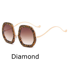 Load image into Gallery viewer, Oversized Cooling Sunglasses  Designer Diamond Shiny Crystal Sun Glasses Men Shades Eyewear Sunglasses For Women 2023