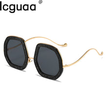 Load image into Gallery viewer, Oversized Cooling Sunglasses  Designer Diamond Shiny Crystal Sun Glasses Men Shades Eyewear Sunglasses For Women 2023