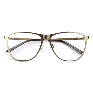 Oversized Eyeglasses Frames  Stainless Steel Women Men Golden