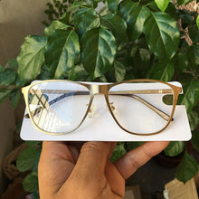 Carica l&#39;immagine nel visualizzatore di Gallery, Oversized Eyeglasses Frames  Stainless Steel Women Men Golden