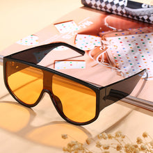 Load image into Gallery viewer, Oversized Flat Top Sunglasses Women One Piece Square Sunglasses Men Yellow Green Shades Lunette De Sol UV400 H118