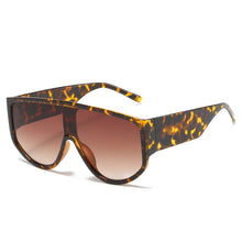 Load image into Gallery viewer, Oversized Flat Top Sunglasses Women One Piece Square Sunglasses Men Yellow Green Shades Lunette De Sol UV400 H118