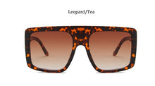 Load image into Gallery viewer, Oversized Flat Top Sunglasses women  Big frame Brand Designer Woman Sun Glasses vintage pilot eyewear Lunette De Soleil