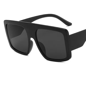 Oversized Flat Top Sunglasses women  Big frame Brand Designer Woman Sun Glasses vintage pilot eyewear Lunette De Soleil