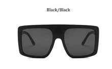 Load image into Gallery viewer, Oversized Flat Top Sunglasses women  Big frame Brand Designer Woman Sun Glasses vintage pilot eyewear Lunette De Soleil