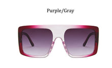 Load image into Gallery viewer, Oversized Flat Top Sunglasses women  Big frame Brand Designer Woman Sun Glasses vintage pilot eyewear Lunette De Soleil