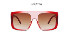 Load image into Gallery viewer, Oversized Flat Top Sunglasses women  Big frame Brand Designer Woman Sun Glasses vintage pilot eyewear Lunette De Soleil