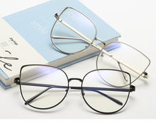 Load image into Gallery viewer, Oversized Frame Cat Eye Blue Light Glasses Brand Designer Uv400 2023 Blue Light Glasses For Women Eye Glasses For Women