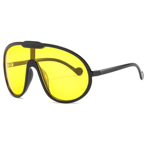 Oversized Goggles Sunglasses Round One Piece Men Big Frame Shade Sun Glasses Gafas Oculos UV400 Sunglasses