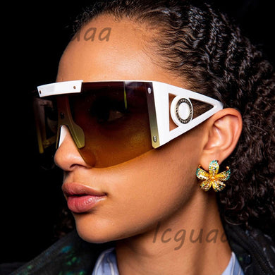 Occhiali oversize Occhiali da sole Occhiali da vista antivento per esterni Indossano montature grandi Occhiali da sole monopezzo per uomo Gafas Oculos Occhiali da sole