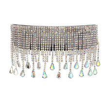 Load image into Gallery viewer, Oversized Goggles Sunglasses Women  Fsahion Tassel Crystal Diamond Sun Glasses Mask Steampunk Eye Protection Glasses Shade