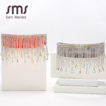 Load image into Gallery viewer, Oversized Goggles Sunglasses Women  Fsahion Tassel Crystal Diamond Sun Glasses Mask Steampunk Eye Protection Glasses Shade