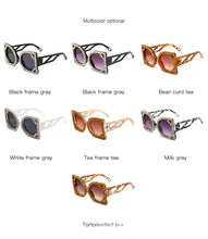 Load image into Gallery viewer, Oversized Gradient Diamond Blingbling Sunglasses 2023 Brand Designer Shiny Crystal Leopard Sun Glasses