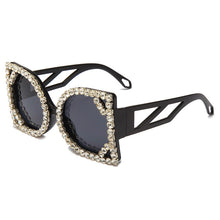 Load image into Gallery viewer, Oversized Gradient Diamond Blingbling Sunglasses 2023 Brand Designer Shiny Crystal Leopard Sun Glasses