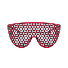 Load image into Gallery viewer, Oversized Hollowed One piece Sunglasses Honeycomb Shades Wear Glasses Grid Funny Designer Eye Wear For Female Sunglasses