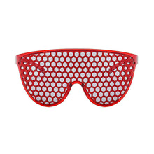 Load image into Gallery viewer, Oversized Hollowed One piece Sunglasses Honeycomb Shades Wear Glasses Grid Funny Designer Eye Wear For Female Sunglasses