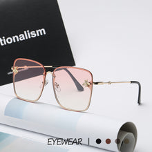 Load image into Gallery viewer, Oversized Honeybee Sunglasses Women Metal Gradient Sun Glasses  Lady Sunglass Eyewear UV400 Shades Gafas De Sol