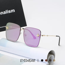 Load image into Gallery viewer, Oversized Honeybee Sunglasses Women Metal Gradient Sun Glasses  Lady Sunglass Eyewear UV400 Shades Gafas De Sol