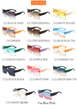 Carica l'immagine nel visualizzatore di Gallery, Oversized  Designer Square Sunglasses Women Mens 2023 Gradient Colors Big Cut Lens Lunette De Soleil Femme