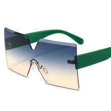 Carica l'immagine nel visualizzatore di Gallery, Oversized  Designer Square Sunglasses Women Mens 2023 Gradient Colors Big Cut Lens Lunette De Soleil Femme