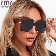 Load image into Gallery viewer, Oversized  Rivet Goggle Sunglasses Men Women Shades UV400 Vintage Glasses