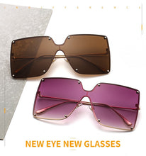 Load image into Gallery viewer, Oversized  Rivet Goggle Sunglasses Men Women Shades UV400 Vintage Glasses