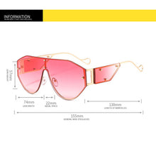 Load image into Gallery viewer, Oversized Mask Sunglasses Men Vintage One-Piece Sun Glasses Women 2023 Large Windproof Sand Goggles Protective Glasses UV400