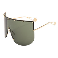 Load image into Gallery viewer, Oversized Mask Sunglasses Men Women One-Piece Sun Glasses GG Metal Frame Large Windproof Sand Goggles Protective Glasses UV400