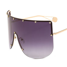 Load image into Gallery viewer, Oversized Mask Sunglasses Men Women One-Piece Sun Glasses GG Metal Frame Large Windproof Sand Goggles Protective Glasses UV400