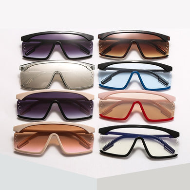 Oversized Mask Sunglasses Men Women Vintage One-Piece Sun Glasses 2023 Large Windproof Sand Goggles Protective Glasses UV400