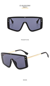 Oversized One Piece Rimless Sunglasses Female Men Outdoor Windproof Goggles Women UV Mask Sun Glasses NX