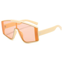 Carica l&#39;immagine nel visualizzatore di Gallery, Oversized One-piece Sunglasses Rainbow Frames Brand Designer Sun Glasses Steampunk Gafas Oculos Gradient Shades Sunglasses