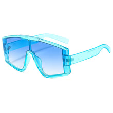 Carica l&#39;immagine nel visualizzatore di Gallery, Oversized One-piece Sunglasses Rainbow Frames Brand Designer Sun Glasses Steampunk Gafas Oculos Gradient Shades Sunglasses